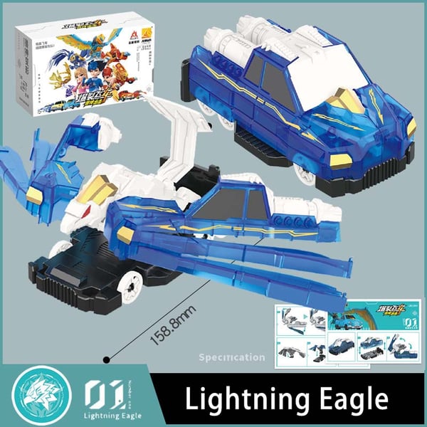Pack Of 03 - 720° Flip & Morph Toy Car