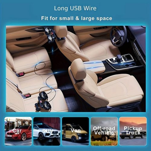 Pack Of 3 - Adjustable Car Backseat Fan