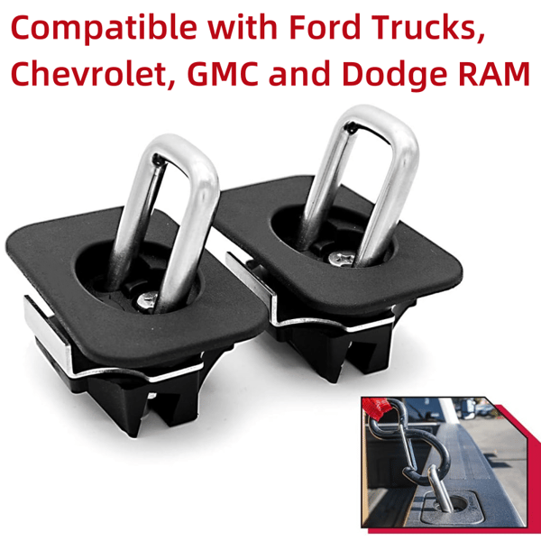 Pack of 04 - Retractable Auto Ratchet Strap with RAIL BRACKET BUNDLE