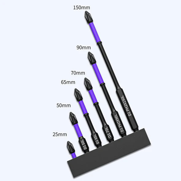 Pack Of 2 - D1 Anti-slip And Shock-proof Bits With Phillips Screwdriver Bits