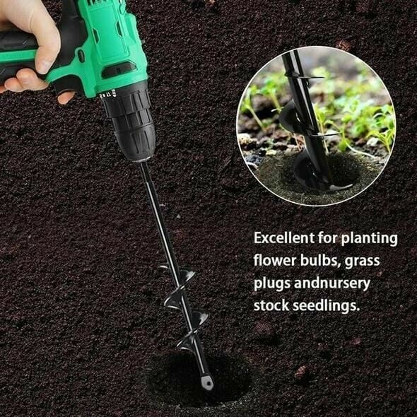 Pack Of 03 - Easy Gardening Auger Spiral Drill Bit