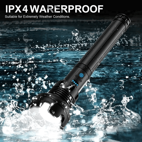 Pack Of 02 -  LED Rechargeable Tactical Laser Flashlight High Lumens
