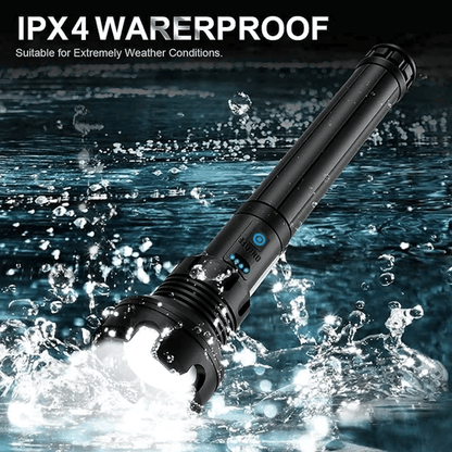 Pack Of 02 -  LED Rechargeable Tactical Laser Flashlight High Lumens