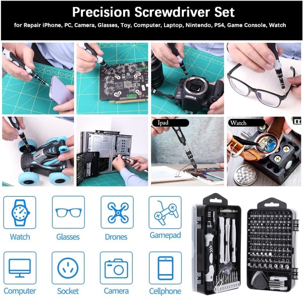 Pack Of 02 -  115 in 1 Magnetic Screwdriver Set