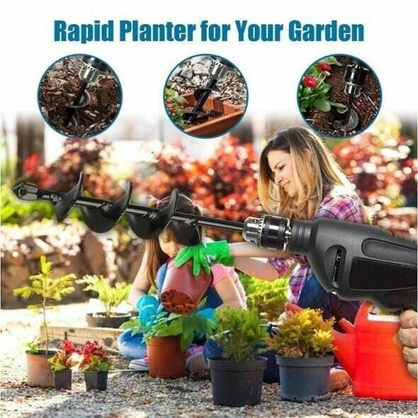 Pack Of 03 - Easy Gardening Auger Spiral Drill Bit