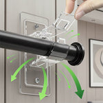 Pack Of 06 - Sakerplus® No Drill Curtain Rod Brackets