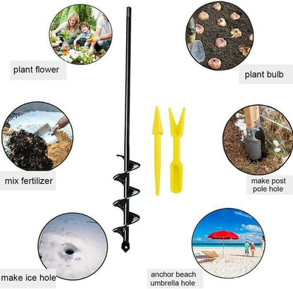 Pack Of 03 - Easy Gardening Auger Spiral Drill Bit
