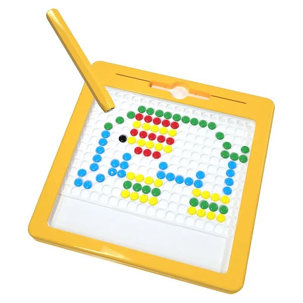 Pack Of 02 -  Color doodle fun Magnetic Writing board with 4 shape stamps, Easy slide eraser