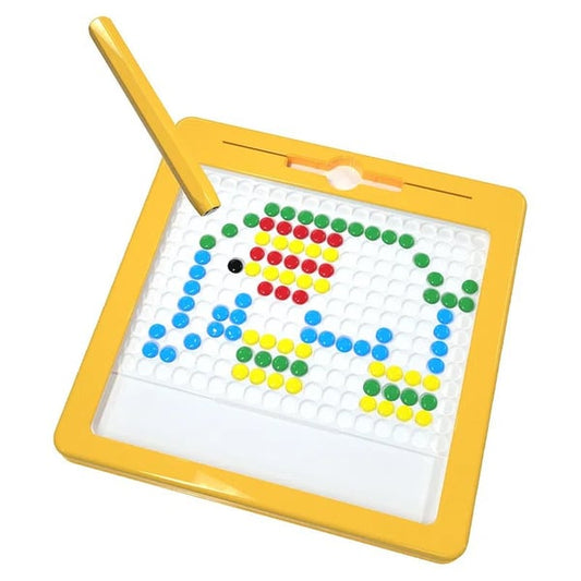 Pack Of 02 -  Color doodle fun Magnetic Writing board with 4 shape stamps, Easy slide eraser