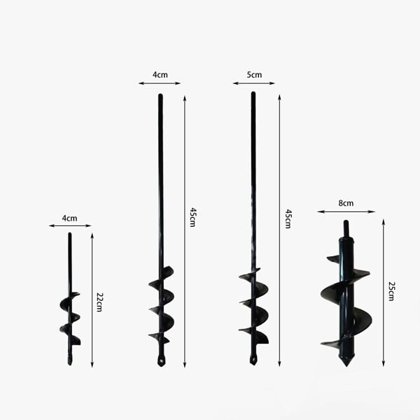 Pack Of 03 - Easy Gardening Auger Spiral Drill Bit