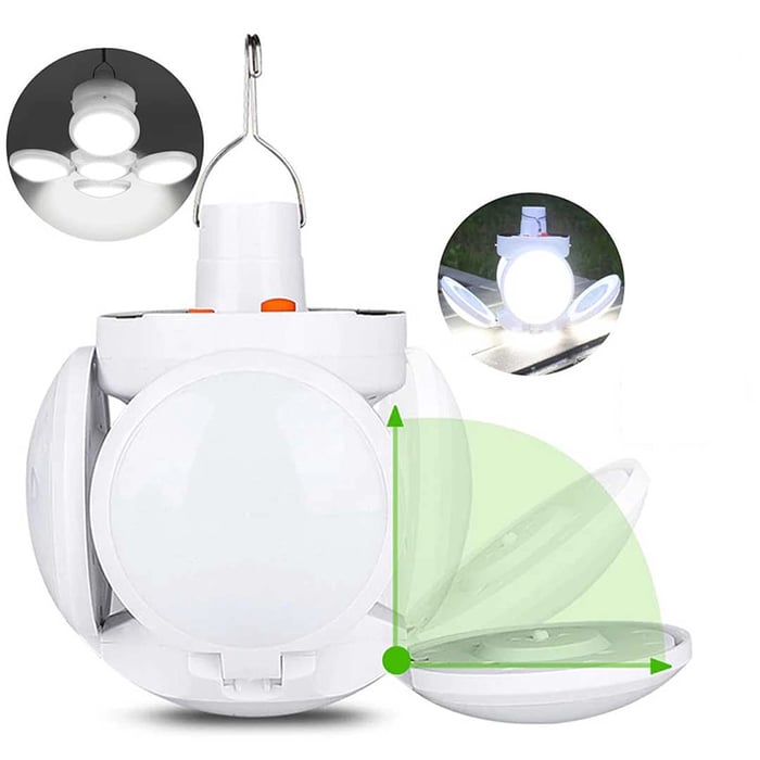 Pack Of 02 -  2 in 1 Folding Solar Lamp