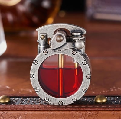Pack Of 03 -  Vintage Trench Lighter Transparent Kerosene Lighter Antique Steampunk Lighter Cool Unique Lighter for Men