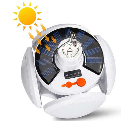 Pack Of 02 -  2 in 1 Folding Solar Lamp