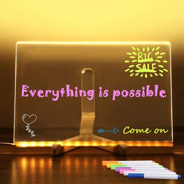 Pack of 02 -  LED Note Board with Colors