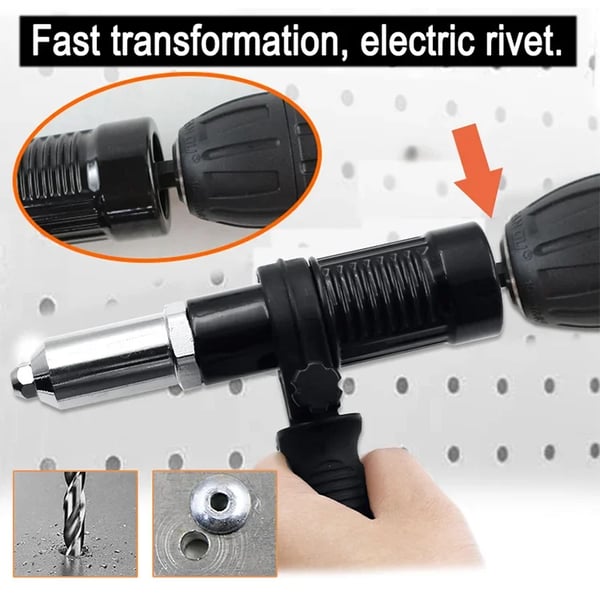Pack Of 02 - Professional Rivet Gun Adapter Set With 4 Nozzle Screws