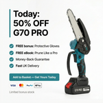 G70 PRO | The One-Hand Branch Chainsaw