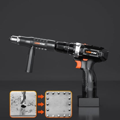 Pack Of 02 - Professional Rivet Gun Adapter Set With 4 Nozzle Screws