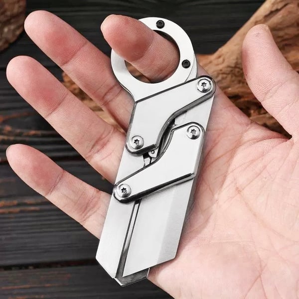 Pack Of 02 - Zsrisle 7 Inch All Steel Folding Knife, Outdoor Hunting Tactical Knife