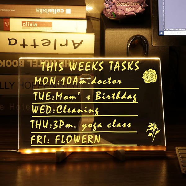 Pack of 02 -  LED Note Board with Colors