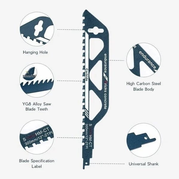 Pack of 03-  Reciprocating Saw Blade for Cutting EVERYTHING